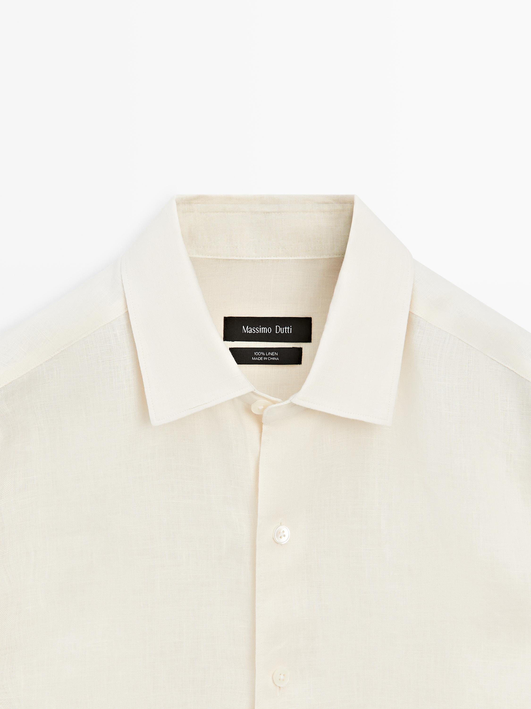 Extra fine regular fit linen shirt